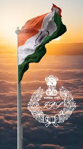 indian flag ips logo sunset