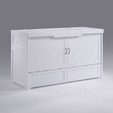 cube 2 queen murphy cabinet bed white