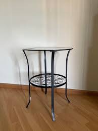 Ikea Klingsbo Side Table Black Clear