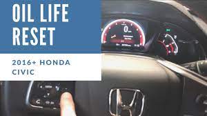 How to Reset Oil Life 2016-2020 Honda Civic - YouTube