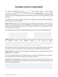 cleaning service contract template pdf