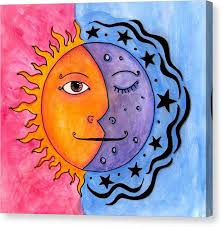 You can edit any of drawings via our online image editor before. Sun And Moon Canvas Print Canvas Art By Jessica Kauffman