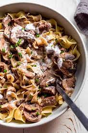 traditional beef stroganoff recipe with
