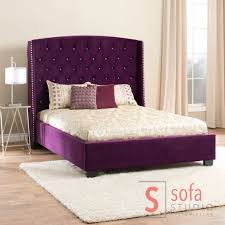Purple Queen Size Bed Sofa Studio