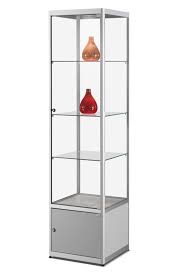 Glass Silver Display Cabinet 50cm With