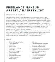 freelance makeup artist resume sle
