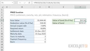 How To Use The Excel Price Function Exceljet