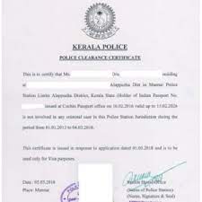 police clearance certificate for visa