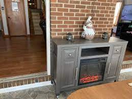 54 Gray Electric Fireplace Console