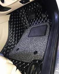 black pu leather car floor mat