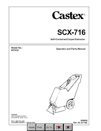 scx 716 castex carpet extractor