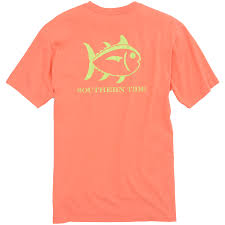 Southern Tide Skipjack Short Sleeved T Shirt Shell Pink