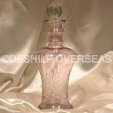 Deshilp Overseas Pink Glass Decanter
