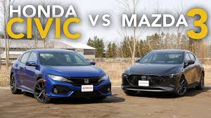 The honda civic hatchback takes sports styling, performance, technology & fuel efficiency to a whole new level. 2019 Honda Civic Vs Mazda3 Which One Is The Better Hatchback Autoguide Com