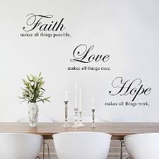 Decalmile Wall Decals Quotes Faith Love