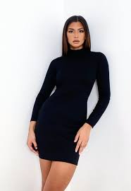Check spelling or type a new query. Black Rib Open Back High Neck Mini Dress Missguided