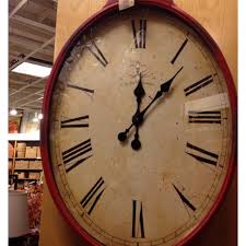 Antiqued Red Wall Clock From Pier 1