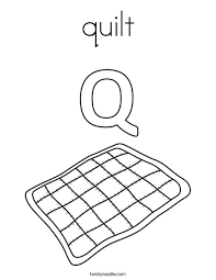 Alphabet quilt coloring page and handwriting opportunity. Quilt Coloring Page Twisty Noodle