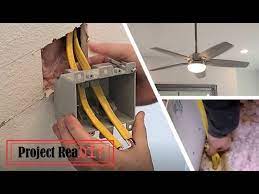 running wire for a ceiling fan in a