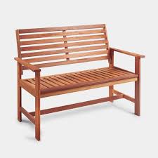 2 Seater Wooden Garden Bench Vonhaus