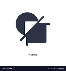 merge icon on white background simple