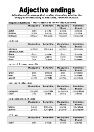 Adjectives Often Change Their Ending Depending Whether The