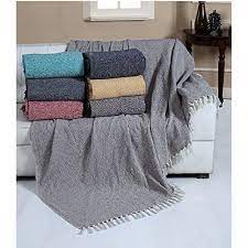 cotton throw blanket for bed sofa couch