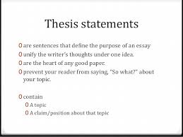 How to use a thesis statement in an essay Allstar Construction