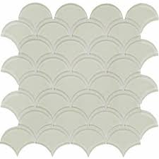 Oasis Sand Scallop Glass Mosaic From