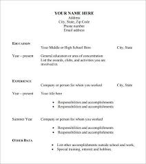 Simply fill in the blanks and have your resume ready in 5 minutes. Printable Blank Resume Template Form Job Format Beginner Fill Hudsonradc