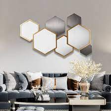 stainless steel frame livingroom mirrors
