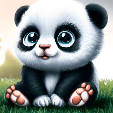cute adorable baby panda creative fabrica