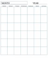 Blank Monthly Calendar For 2017 Empty Blank Monthly