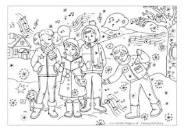 Penguin with a christmas present free. Christmas Carols Colouring Pages