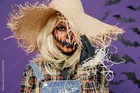 scarecrow costume cover painted face