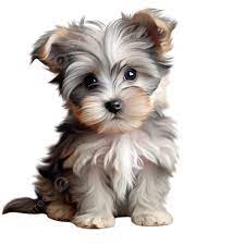 cute baby dog with transpa