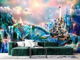 Flying Temple Wall Mural Removable