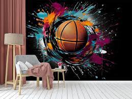 Basketball Graffiti Design Wallpaper