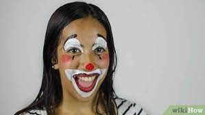 how to face paint a clown with