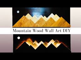 Lighted Mountain Wood Wall Art Led