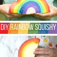 diy rainbow squishy with video