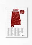 Map of Alabama Golf Courses Great Gift for Husband Golf Map - Etsy