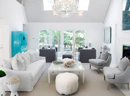 white and gray living room