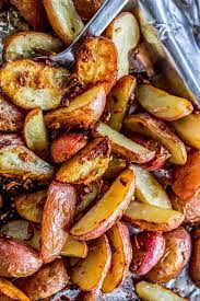 roasted potatoes and onions