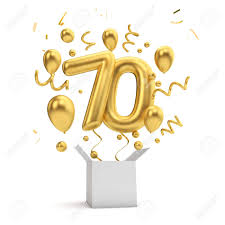 70 is 21 in celsius! Happy 70th Birthday Gold Surprise Balloon And Box 3d Rendering Stock Photo Picture And Royalty Free Image Image 116483184