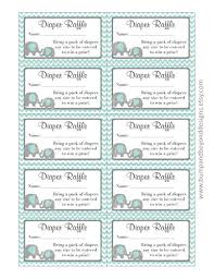 Baby Shower Diaper Raffle Tickets Instant Download Printable