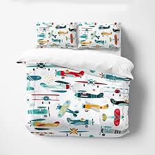 Kids Airplane Comforter Set Twin Size
