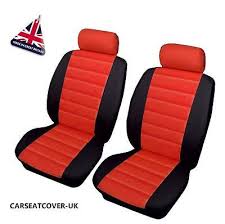 Red Leather Look Car Seat Covers
