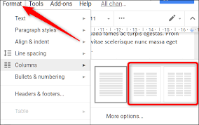 How To Create Multiple Columns In Google Docs