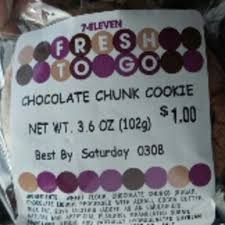 chocolate chunk cookies and nutrition facts